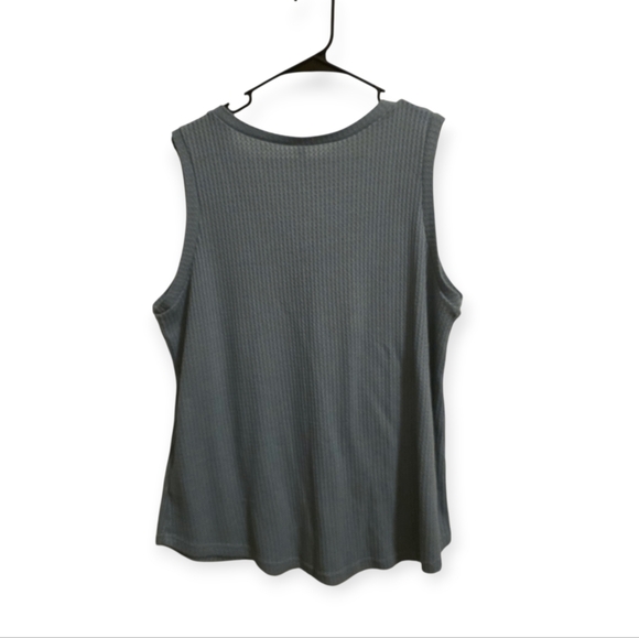 Iwollence Muted Teal Waffle Knit Tank 2XL - Picture 4 of 4